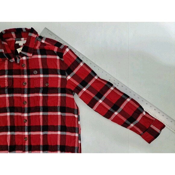 Aeropostale Men's Large Flannel Shirt Lumberjack Red Black Buffalo Check Plaid - Picture 8 of 8